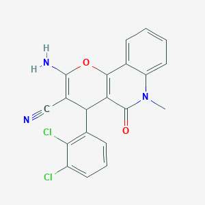 2-amino-4-(2,3-dichlorophenyl)-6-methyl-5-oxo-5,6-dihydro-4H-pyrano[3,2-c]quinoline-3-carbonitrile