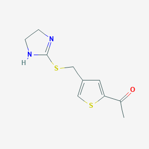 Ethanone, 1-[4-(2-imidazolin-2-ylthiomethyl)-2-thienyl]-