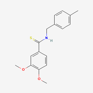 molecular formula C17H19NO2S B11074647 3,4-dimethoxy-N-(4-methylbenzyl)benzenecarbothioamide 