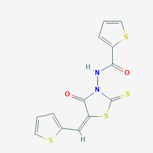 Thiophene-2-carboxylic acid, (4-oxo-5-thiophen-2-ylmethylene-2-thioxothiazolidin-3-yl)amide