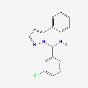 5-(3-Chlorophenyl)-2-methyl-5,6-dihydropyrazolo[1,5-c]quinazoline