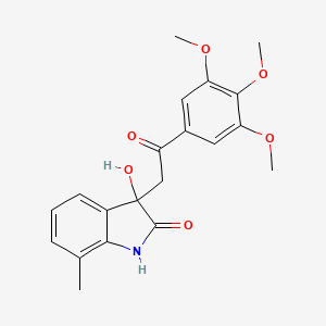 3-hydroxy-7-methyl-3-[2-oxo-2-(3,4,5-trimethoxyphenyl)ethyl]-1,3-dihydro-2H-indol-2-one