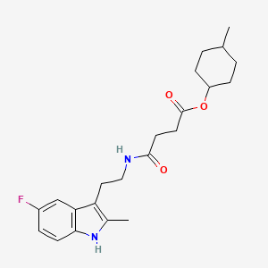 4-methylcyclohexyl 4-{[2-(5-fluoro-2-methyl-1H-indol-3-yl)ethyl]amino}-4-oxobutanoate