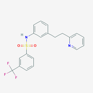 N-[3-(2-pyridin-2-ylethyl)phenyl]-3-(trifluoromethyl)benzenesulfonamide