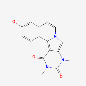 molecular formula C17H15N3O3 B11074750 8H-6a,8,10-Triazabenzo[c]fluorene-9,11-dione, 3-methoxy-8,10-dimethyl- 