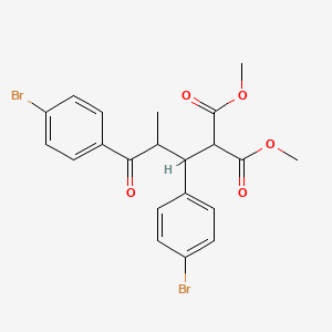 Dimethyl [1,3-bis(4-bromophenyl)-2-methyl-3-oxopropyl]propanedioate