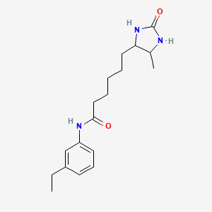 N-(3-ethylphenyl)-6-(5-methyl-2-oxoimidazolidin-4-yl)hexanamide