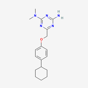 6-[(4-cyclohexylphenoxy)methyl]-N,N-dimethyl-1,3,5-triazine-2,4-diamine