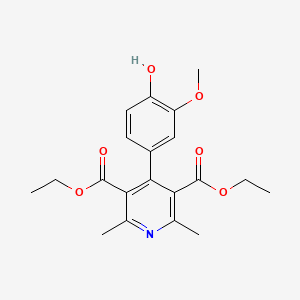 Diethyl 4-(4-hydroxy-3-methoxyphenyl)-2,6-dimethylpyridine-3,5-dicarboxylate