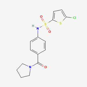 5-chloro-N-[4-(pyrrolidin-1-ylcarbonyl)phenyl]thiophene-2-sulfonamide