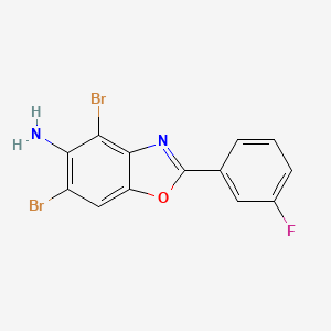 4,6-Dibromo-2-(3-fluorophenyl)-1,3-benzoxazol-5-amine