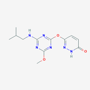 6-({4-Methoxy-6-[(2-methylpropyl)amino]-1,3,5-triazin-2-yl}oxy)pyridazin-3-ol