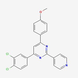 4-(3,4-Dichlorophenyl)-6-(4-methoxyphenyl)-2-(pyridin-4-yl)pyrimidine