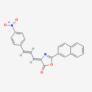 (4Z)-2-(naphthalen-2-yl)-4-[(2E)-3-(4-nitrophenyl)prop-2-en-1-ylidene]-1,3-oxazol-5(4H)-one