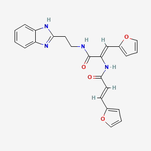 (Z)-N-[2-(1H-Benzoimidazol-2-yl)-ethyl]-3-furan-2-yl-2-((E)-3-furan-2-yl-acryloylamino)-acrylamide