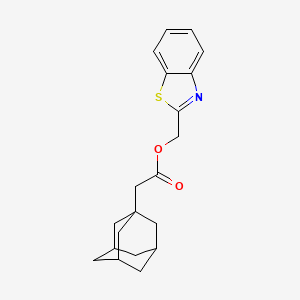 molecular formula C20H23NO2S B11074924 1,3-Benzothiazol-2-ylmethyl 2-(1-adamantyl)acetate 