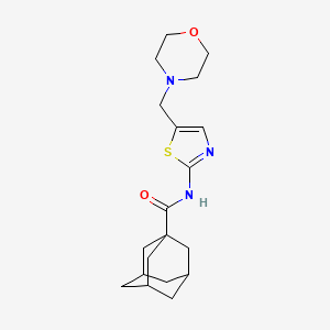 molecular formula C19H27N3O2S B11074926 Tricyclo[3.3.1.1(3,7)]decane-1-carboxamide, N-[5-(4-morpholinylmethyl)-2-thiazolyl]- 