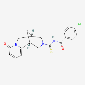 4-chloro-N-{[(5R)-8-oxo-1,5,6,8-tetrahydro-2H-1,5-methanopyrido[1,2-a][1,5]diazocin-3(4H)-yl]carbonothioyl}benzamide