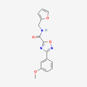 N-(furan-2-ylmethyl)-3-(3-methoxyphenyl)-1,2,4-oxadiazole-5-carboxamide