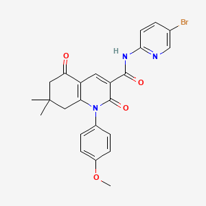 N-(5-bromopyridin-2-yl)-1-(4-methoxyphenyl)-7,7-dimethyl-2,5-dioxo-1,2,5,6,7,8-hexahydroquinoline-3-carboxamide