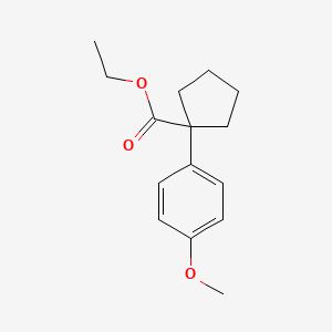 molecular formula C15H20O3 B11074991 Ethyl 1-(4-methoxyphenyl)cyclopentanecarboxylate 