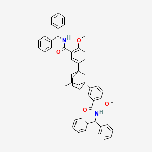 molecular formula C52H50N2O4 B11075035 3,3'-tricyclo[3.3.1.1~3,7~]decane-1,3-diylbis[N-(diphenylmethyl)-6-methoxybenzamide] 