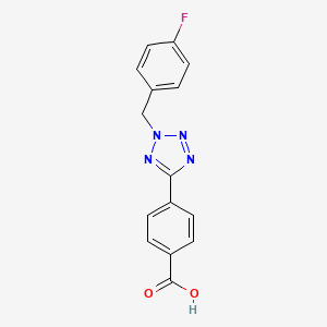 molecular formula C15H11FN4O2 B11075037 4-[2-(4-fluorobenzyl)-2H-tetrazol-5-yl]benzoic acid 