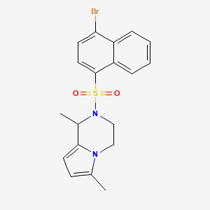 2-[(4-Bromonaphthalen-1-yl)sulfonyl]-1,6-dimethyl-1,2,3,4-tetrahydropyrrolo[1,2-a]pyrazine