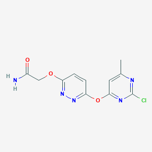 2-({6-[(2-Chloro-6-methylpyrimidin-4-yl)oxy]pyridazin-3-yl}oxy)acetamide