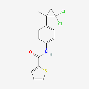 molecular formula C15H13Cl2NOS B11075072 N-[4-(2,2-dichloro-1-methylcyclopropyl)phenyl]thiophene-2-carboxamide 