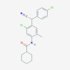 N-{5-chloro-4-[(4-chlorophenyl)(cyano)methyl]-2-methylphenyl}cyclohexanecarboxamide