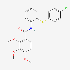 N-{2-[(4-chlorophenyl)sulfanyl]phenyl}-2,3,4-trimethoxybenzamide