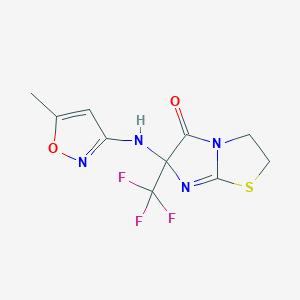 6-[(5-methyl-1,2-oxazol-3-yl)amino]-6-(trifluoromethyl)-2,3-dihydroimidazo[2,1-b][1,3]thiazol-5(6H)-one