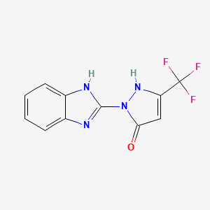 2H-Pyrazol-3-ol, 2-(1H-benzoimidazol-2-yl)-5-trifluoromethyl-