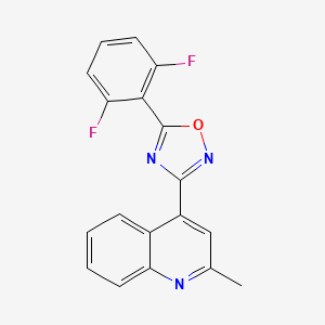 4-[5-(2,6-Difluorophenyl)-1,2,4-oxadiazol-3-yl]-2-methylquinoline