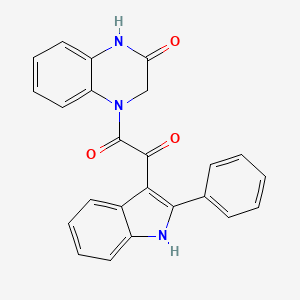 Ethane-1,2-dione, 1-(3-oxo-3,4-dihydro-2H-quinoxalin-1-yl)-2-(2-phenyl-1H-indol-3-yl)-