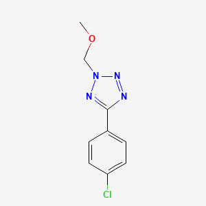 molecular formula C9H9ClN4O B11075175 2H-1,2,3,4-Tetrazole, 5-(4-chlorophenyl)-2-(methoxymethyl)- 