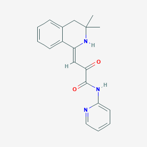 (3Z)-3-(3,3-dimethyl-3,4-dihydroisoquinolin-1(2H)-ylidene)-2-oxo-N-(pyridin-2-yl)propanamide