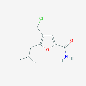 4-(Chloromethyl)-5-(2-methylpropyl)furan-2-carboxamide