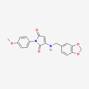 3-[(1,3-benzodioxol-5-ylmethyl)amino]-1-(4-methoxyphenyl)-1H-pyrrole-2,5-dione