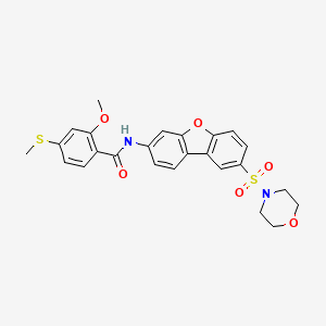 2-Methoxy-4-(methylsulfanyl)-N-[8-(4-morpholinylsulfonyl)dibenzo[B,D]furan-3-YL]benzamide