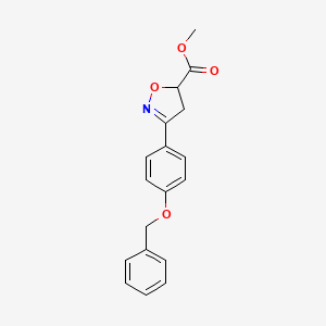 Isoxazole-5-carboxylic acid, 3-(4-benzyloxyphenyl)-4,5-dihydro-, methyl ester