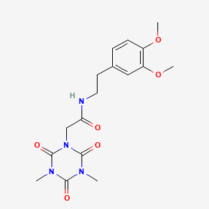 N-[2-(3,4-dimethoxyphenyl)ethyl]-2-(3,5-dimethyl-2,4,6-trioxo-1,3,5-triazinan-1-yl)acetamide