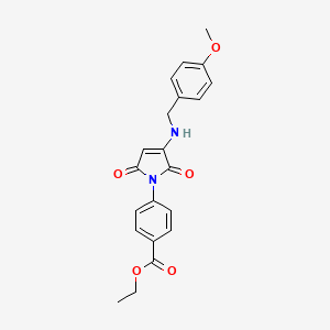 ethyl 4-{3-[(4-methoxybenzyl)amino]-2,5-dioxo-2,5-dihydro-1H-pyrrol-1-yl}benzoate