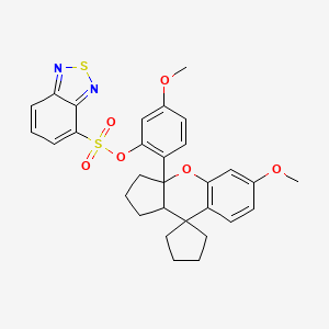 5-methoxy-2-(6-methoxy-1,2,3,9a-tetrahydro-3aH-spiro[cyclopenta[b]chromene-9,1'-cyclopentan]-3a-yl)phenyl 2,1,3-benzothiadiazole-4-sulfonate