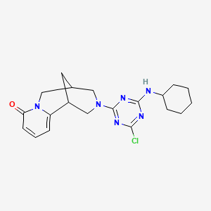 3-[4-chloro-6-(cyclohexylamino)-1,3,5-triazin-2-yl]-1,2,3,4,5,6-hexahydro-8H-1,5-methanopyrido[1,2-a][1,5]diazocin-8-one