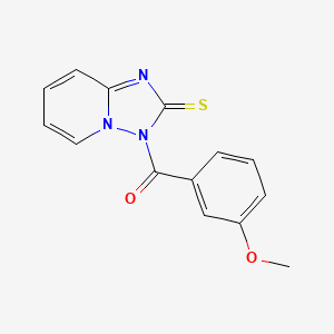 (3-Methoxyphenyl)[2-thioxo[1,2,4]triazolo[1,5-A]pyridin-3(2H)-YL]methanone