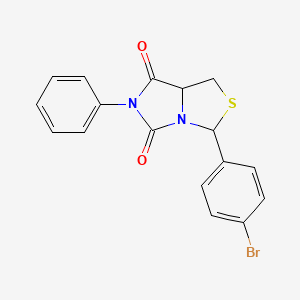 molecular formula C17H13BrN2O2S B11075500 3-(4-bromophenyl)-6-phenyl-1H-imidazo[1,5-c][1,3]thiazole-5,7(6H,7aH)-dione 