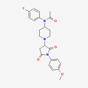 N-(4-fluorophenyl)-N-{1-[1-(4-methoxyphenyl)-2,5-dioxopyrrolidin-3-yl]piperidin-4-yl}acetamide