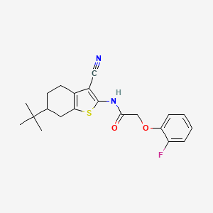 N-(6-tert-butyl-3-cyano-4,5,6,7-tetrahydro-1-benzothiophen-2-yl)-2-(2-fluorophenoxy)acetamide